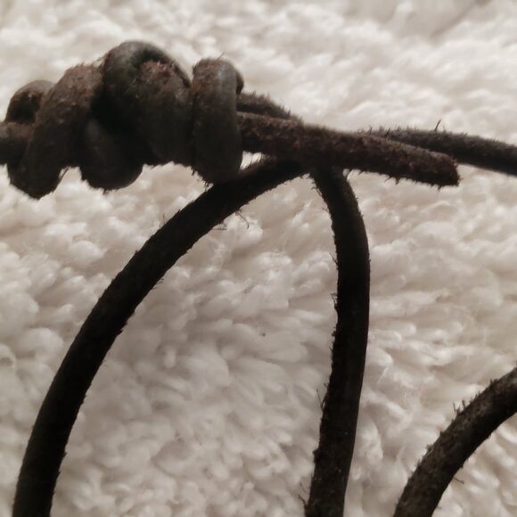 Metal Cross Leather Necklace Sparkly Cross Bracelet with Semi-Precious Stone - Picture 7 of 10